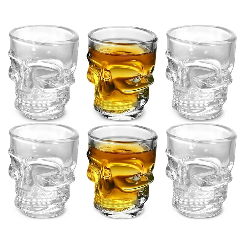 Whisky Beer And Wine - 1/2Pcs Skull Head Shot Glass Cup