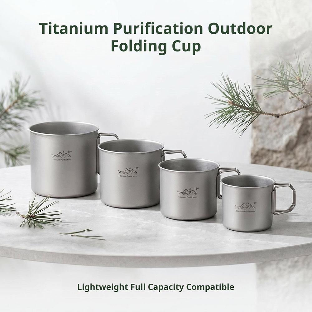 Beer Mug Handled - Stainless Steel Camping Cup for Outdoor