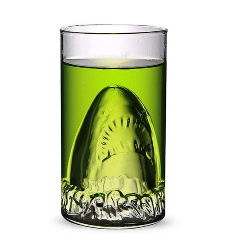Whisky Beer And Wine - 300ml Shark Drinking Double Glass Wall