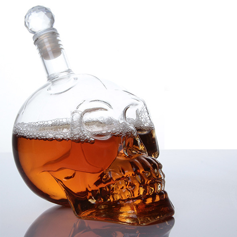 Whisky Beer And Wine - Creative Skull Head Decanter Crystal Bottle