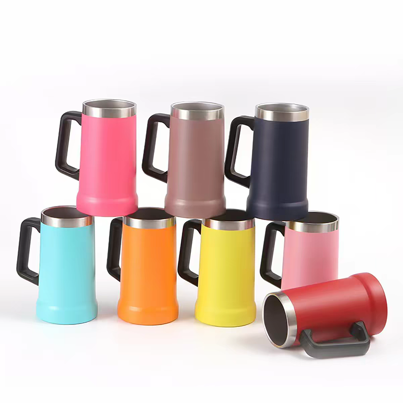 Beer Mug Handled - Insulated Stainless Steel Beer Stein Mug
