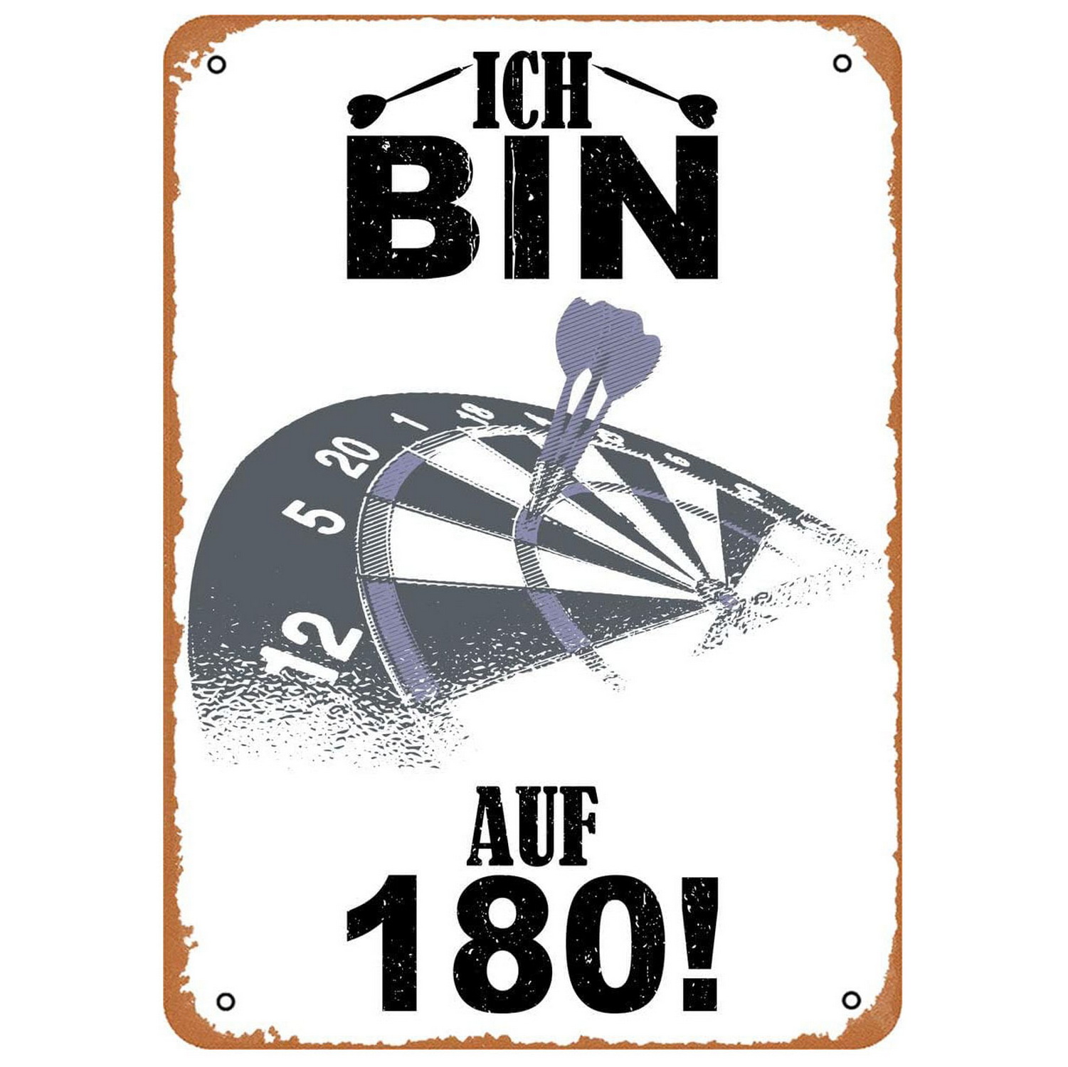 Vintage Darts & Beer Tin Sign, - Wine Tag Label 评论和价格