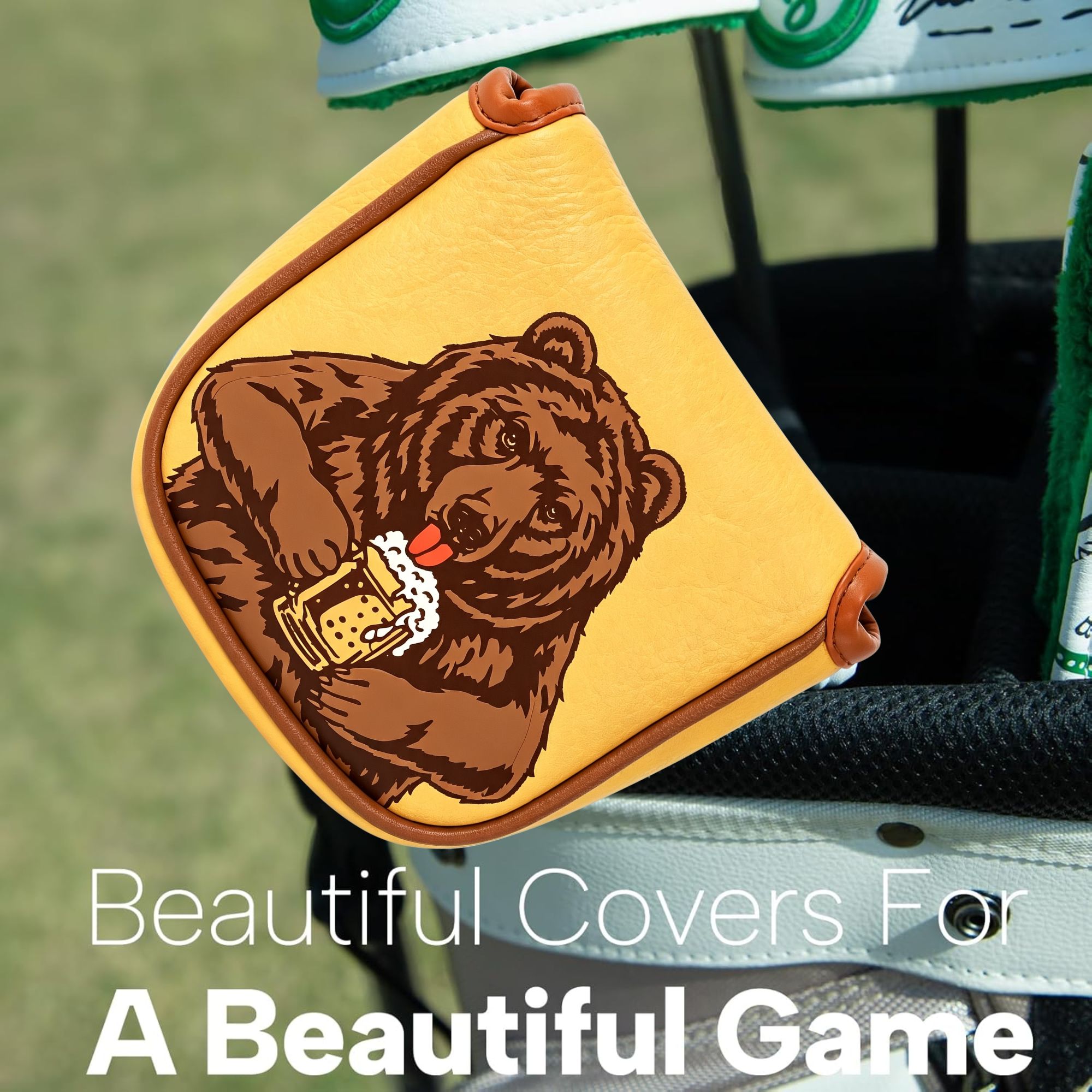 Skull Embroidered Golf Mallet  - Beer & Wine Grab 评论和价格