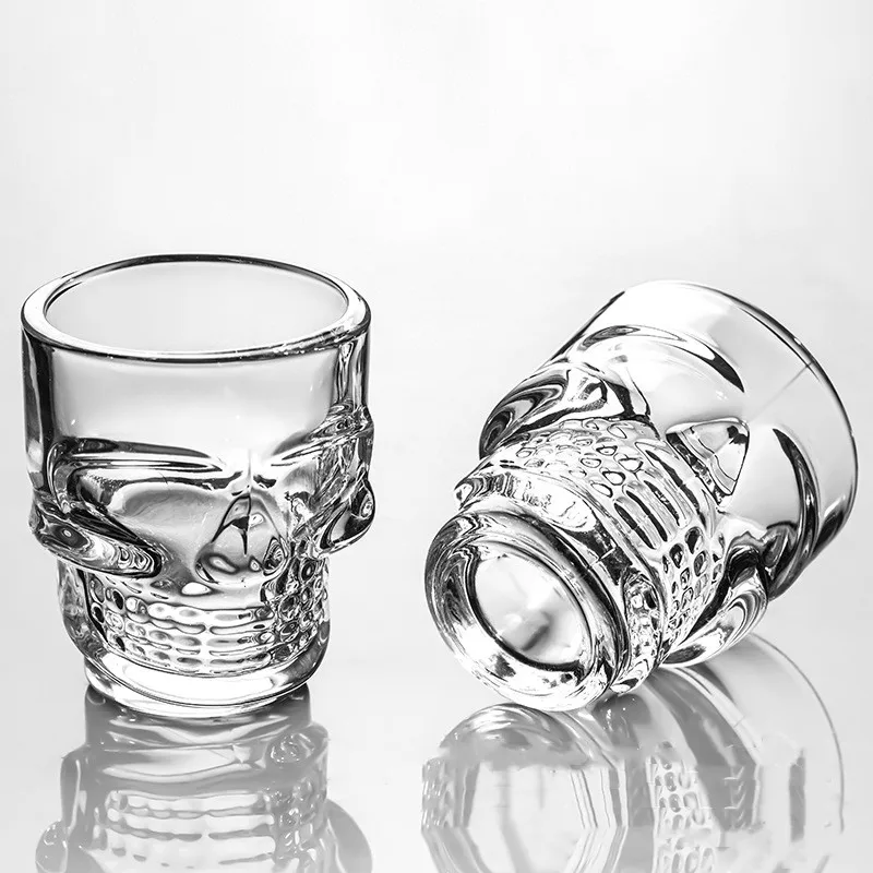 1/2Pcs Skull Head Shot Glass C - Whisky Beer And Wine 评论和价格