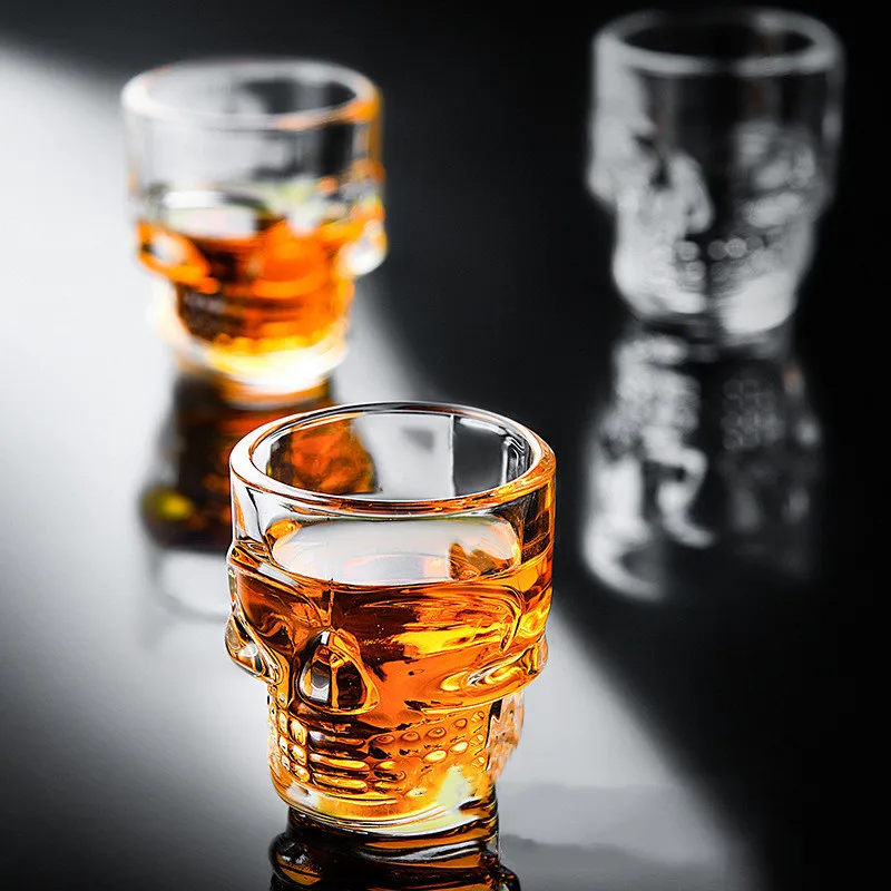 1/2Pcs Skull Head Shot Glass C - Whisky Beer And Wine 评论和价格