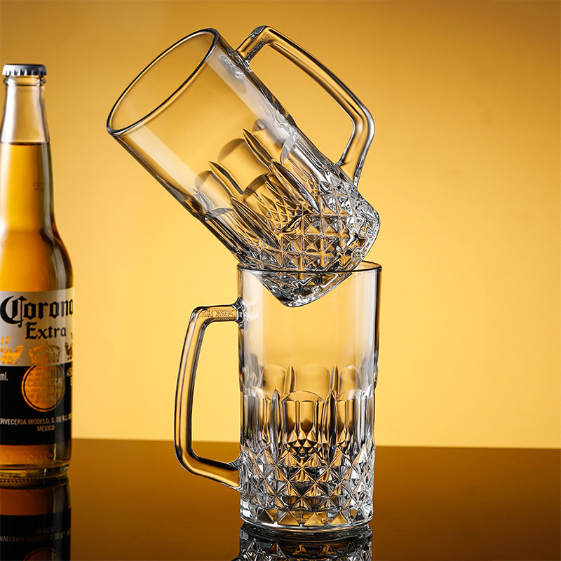 600ml/1000ml Beer Glass with H - Beer Mug Handled 评论和价格