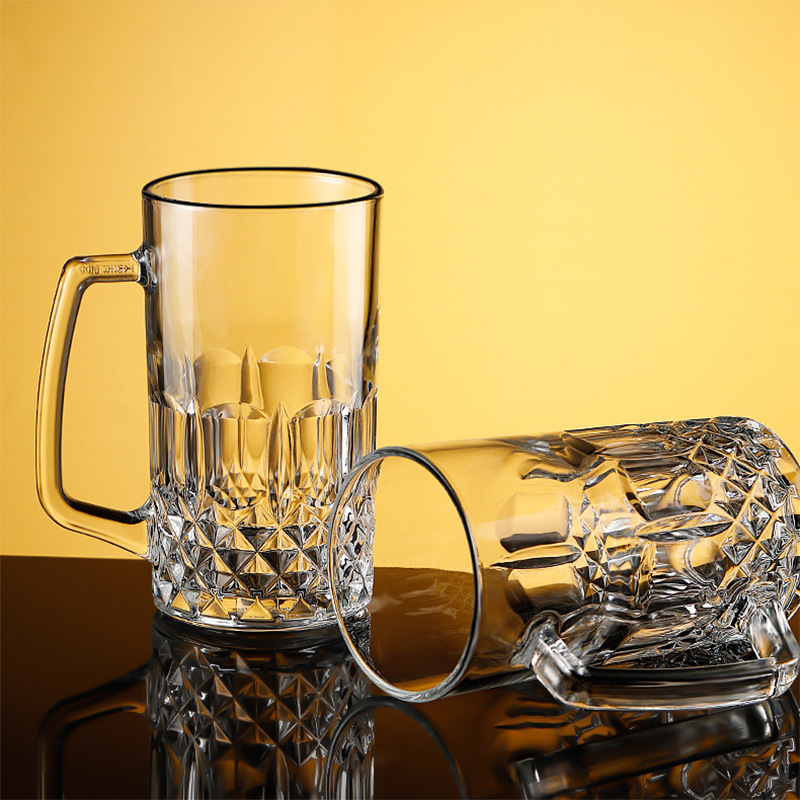 600ml/1000ml Beer Glass with H - Beer Mug Handled 评论和价格