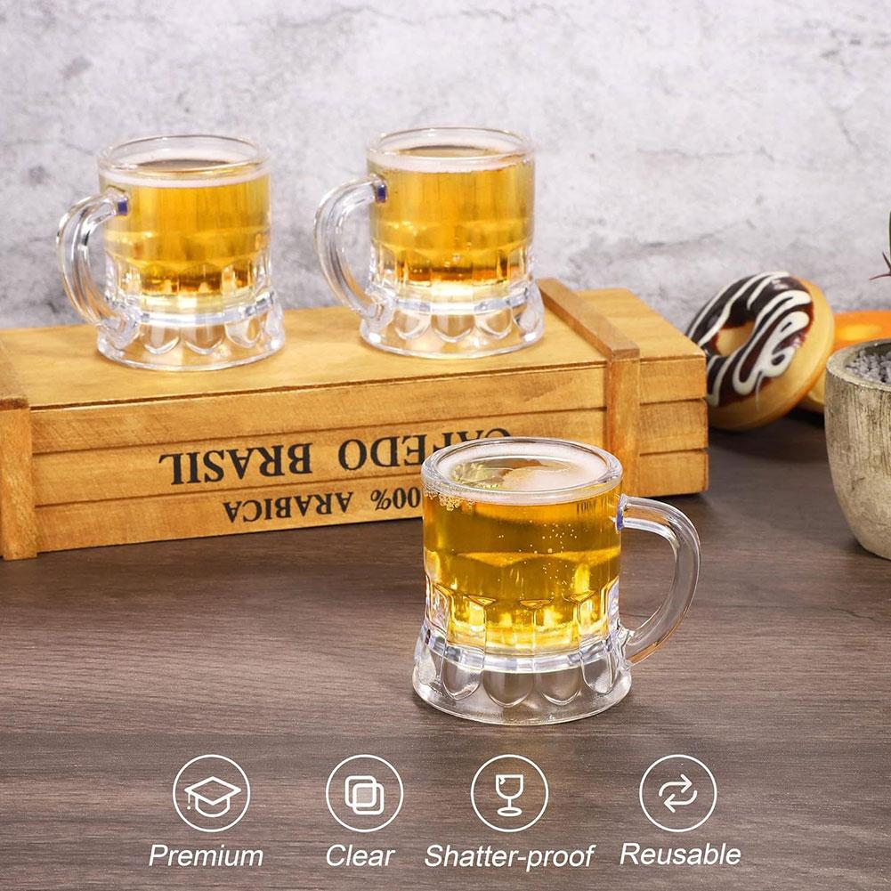 10PCS 30ml Beer Cup Small Hand - Beer Mug Handled 评论和价格