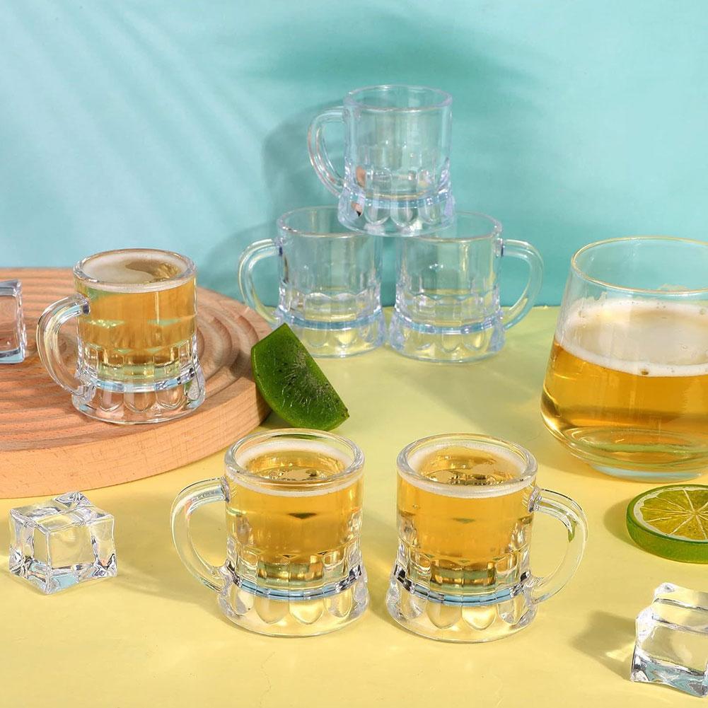 10PCS 30ml Beer Cup Small Hand - Beer Mug Handled 评论和价格