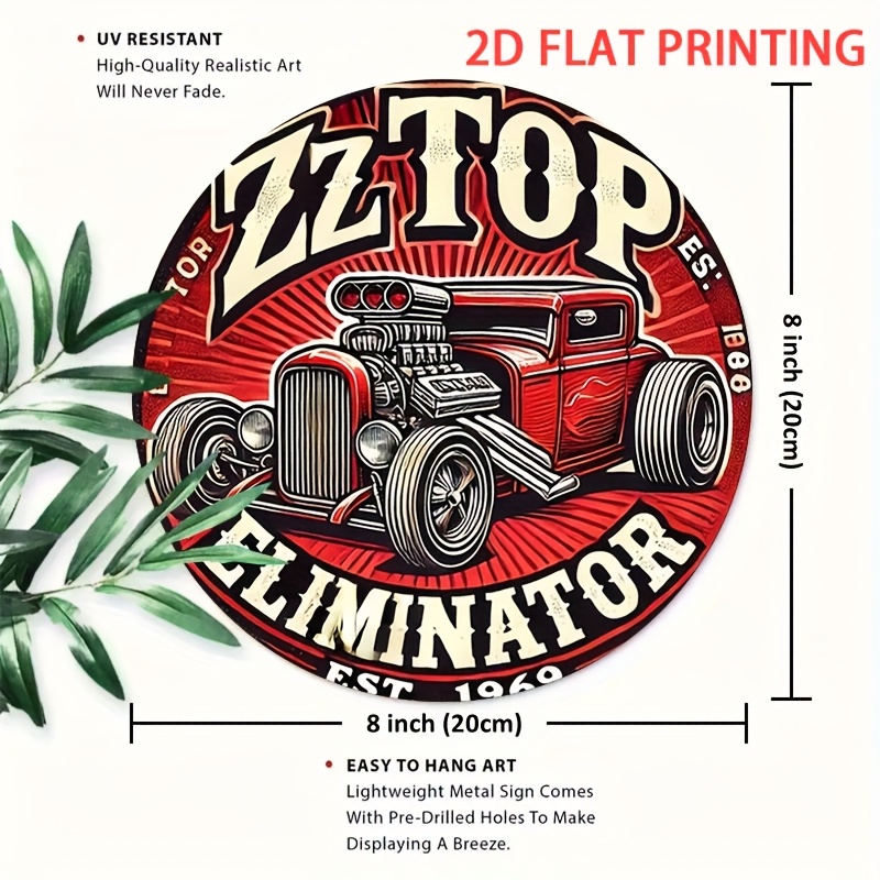 2D Flat, 1pc ZZ Top Eliminator - Wine Tag Label 评论和价格