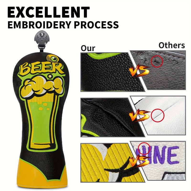 Golf Club Head Cover - Beer Mu - Beer & Wine Grab 评论和价格