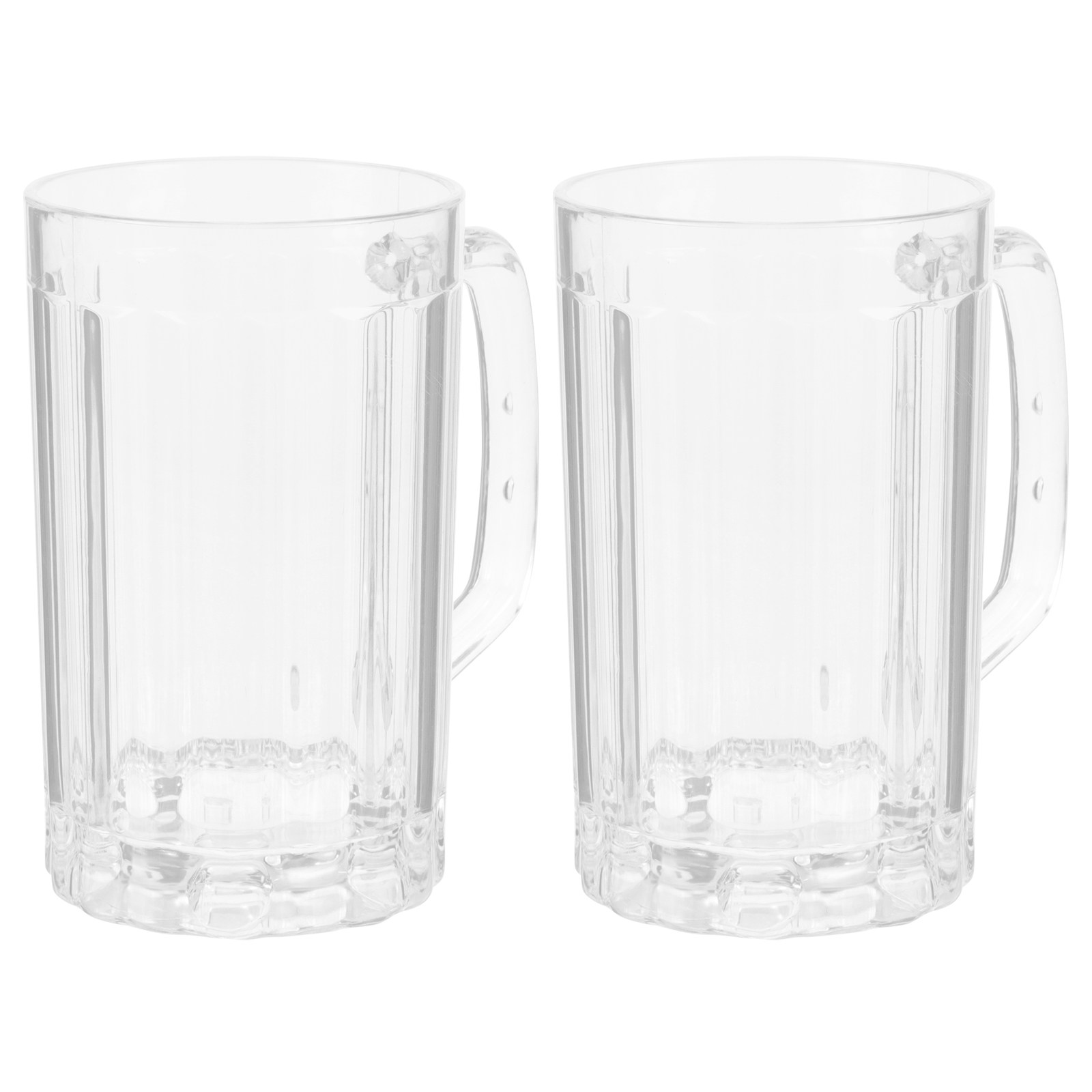 2Pcs 500Ml High-Quality Plasti - Beer Mug Handled 评论和价格
