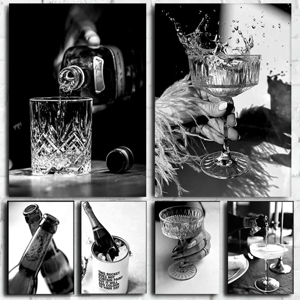 Black and white bar champagne  - Whisky Beer And Wine 评论和价格