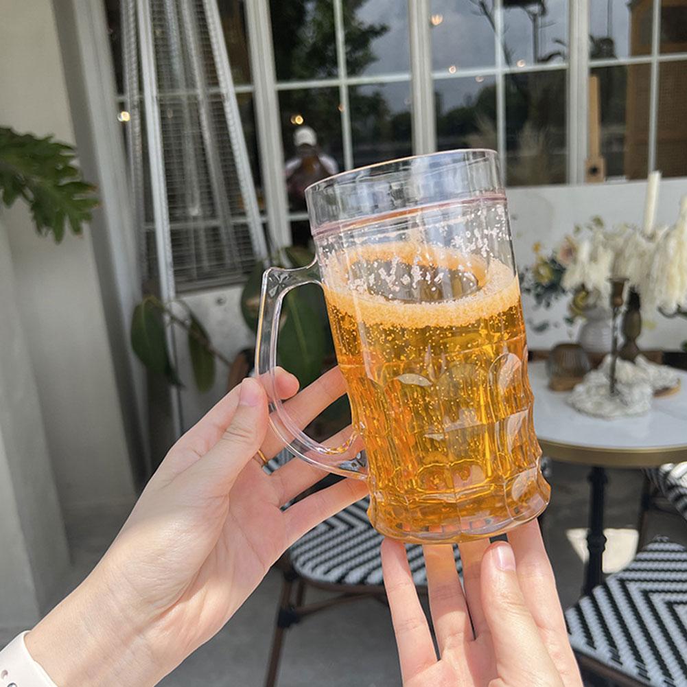 1/2Pcs Double Beer Glass with  - Beer Mug Handled 评论和价格