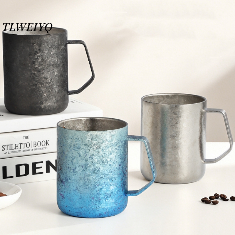 Pure Titanium Coffee Mug,Wide  - Beer Mug Handled 评论和价格