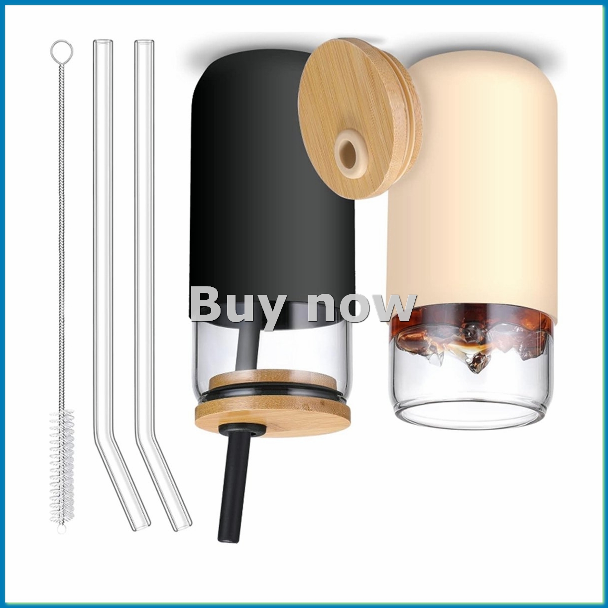 2Colors 20 OZ Glass Cups with  - Beer & Wine Grab 评论和价格