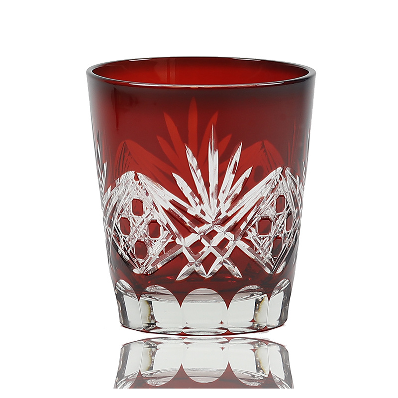 Red Edo Crystal Whisky Glass J - Whisky Beer And Wine 评论和价格
