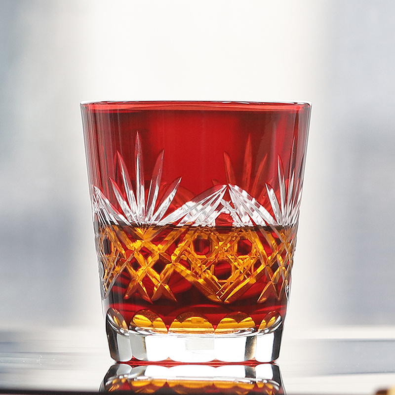 Red Edo Crystal Whisky Glass J - Whisky Beer And Wine 评论和价格