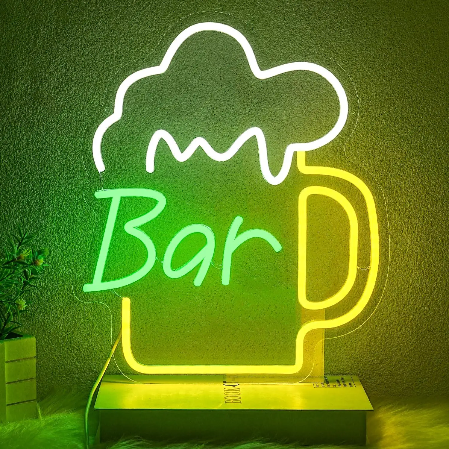 Beer Bar Neon Sign USB Dimmabl - Beer & Wine Grab 评论和价格