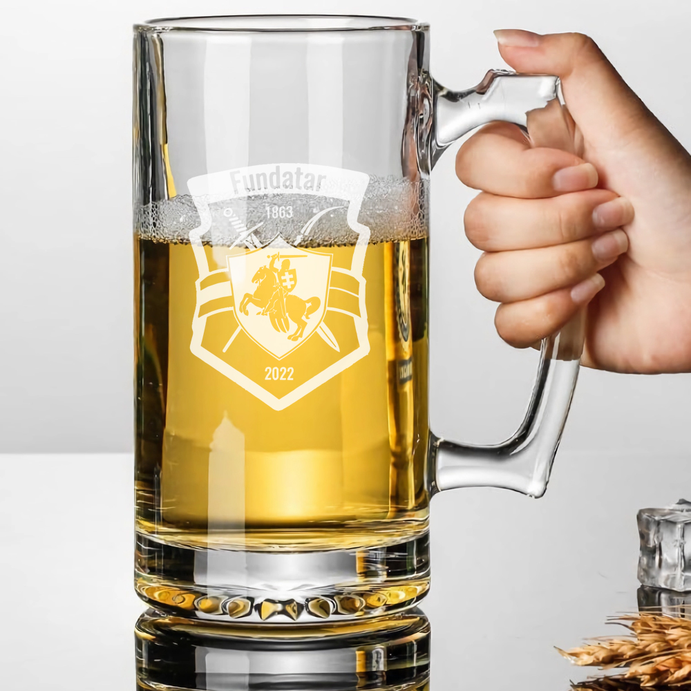 Personalized Beer Glass 500ml/ - Beer Mug Handled 评论和价格