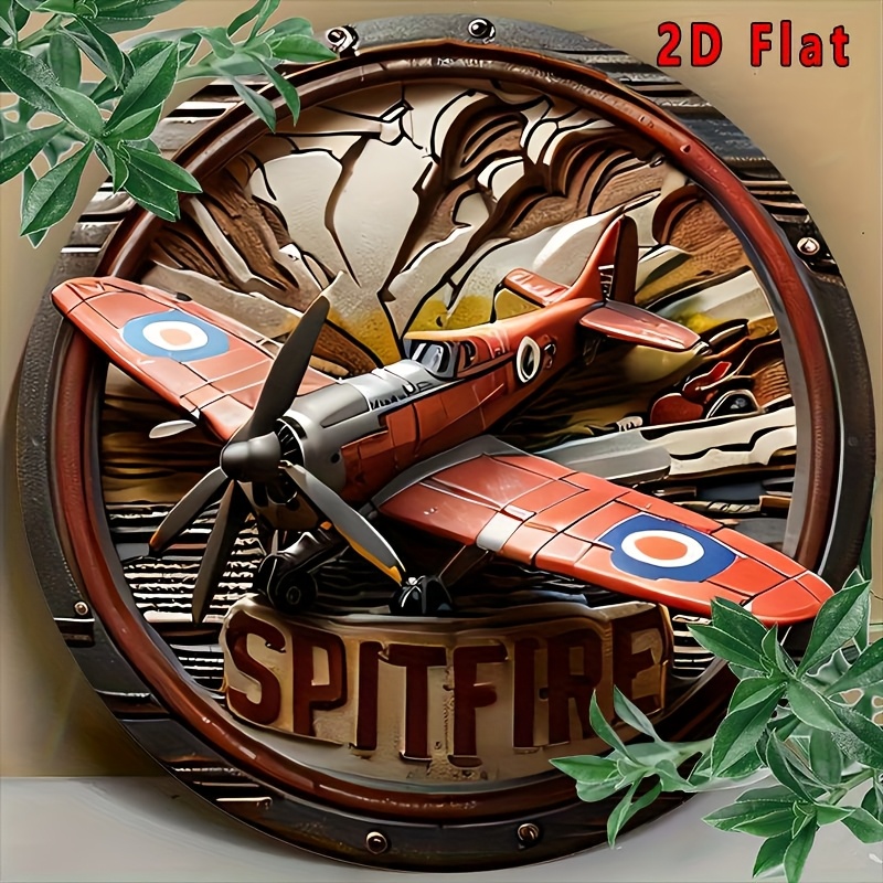 2D Flat - 1pc Vintage Spitfire - Wine Tag Label 评论和价格
