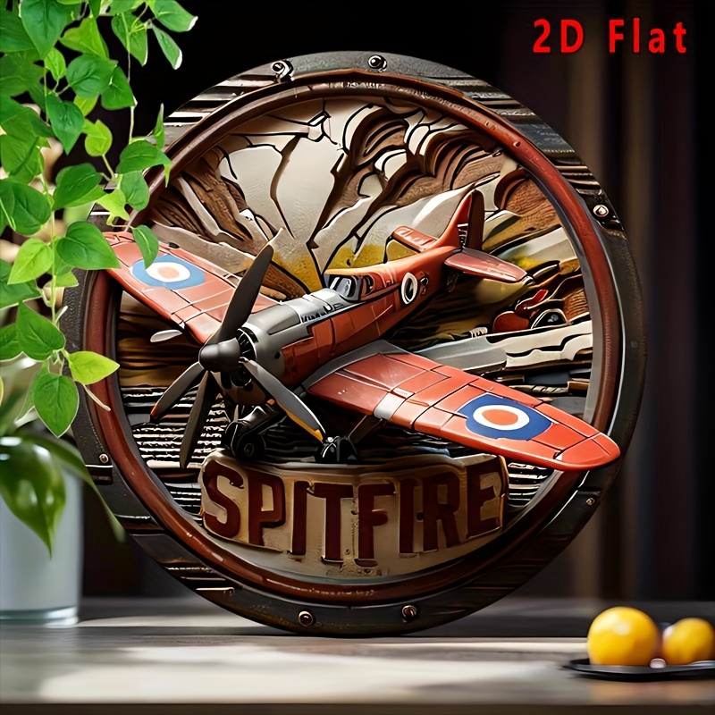 2D Flat - 1pc Vintage Spitfire - Wine Tag Label 评论和价格